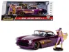 Jada 1957 Chevrolet Corvette Purple With Batgirl Diecast Figurine "dc Comics Bombshells" Series 1/24 Diec