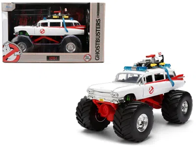 Jada 1959 Cadillac Ambulance Ecto-1 "ghostbusters" (1984) Movie Monster Truck Version "hollywood Rides" S In Multi