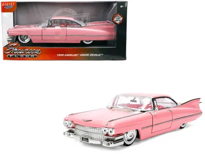 Jada 1959 Cadillac Coupe Deville Pink With Pink And White Interior "showroom Floor" Series 1/24 Diecast M