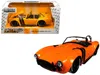 Jada 1965 Shelby Cobra 427 S/c Orange With Black Stripes "bigtime Muscle" 1/24 Diecast Model Car By