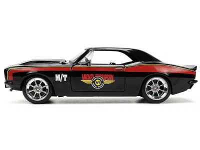 Jada 1967 Chevrolet Camaro "mickey Thompson" Black With Red And Yellow Stripes "bigtime Muscle" Series 1/