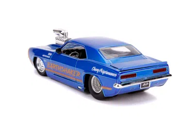 Jada 1969 Chevrolet Camaro "earthshaker" Candy Blue With Gold Stripe "bigtime Muscle" 1/24 Diecast Model