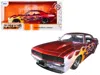 Jada 1969 Chevrolet Camaro Red With Flames 1/24 Diecast Model Car By