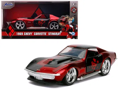 Jada 1969 Chevrolet Corvette Stingray "harley Quinn" "dc Comics" "hollywood Rides" Series 1/32 Diecast Mo