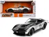 Jada 1969 Chevrolet Corvette Stingray Zl-1 #6 Black And Silver "bigtime Muscle" Series 1/24 Diecast Model