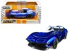 Jada 1969 Chevrolet Corvette Stingray Zl-21 Blue With White Stripe "bigtime Muscle" 1/24 Diecast Model Ca