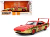 Jada 1969 Dodge Charger Daytona #33 Red And Gold Metallic With Graphics "bigtime Muscle" Series 1/24 Diec In Multi
