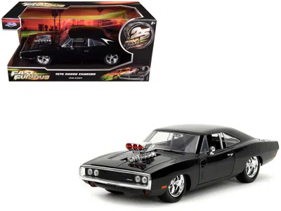 Jada 1970 Dodge Charger Black With Race Interior "the Fast And The Furious" (2001) Movie "25 Years Of Fas