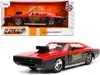 Jada 1970 Dodge Charger R/t "voodoo Charger" Red And Black "bigtime Muscle" Series 1/24 Diecast Model Car