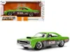 Jada 1970 Plymouth Road Runner #938 Green And Gray Metallic "bigtime Muscle" Series 1/24 Diecast Model Ca In Green