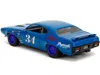 Jada 1972 Plymouth Gtx #34 Blue With Graphics "bigtime Muscle" Series 1/24 Diecast Model Car By
