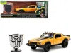 Jada 1977 Chevrolet Camaro Off-road Version "bumblebee" Yellow Metallic With Black Stripes And Transforme In Multi