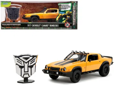 Jada 1977 Chevrolet Camaro Off-road Version "bumblebee" Yellow Metallic With Black Stripes And Transforme In Multi