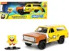 Jada 1980 Chevrolet K5 Blazer With Spongebob Squarepants Diecast Figurine "hollywood Rides" Series 1/32 D