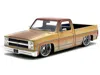 Jada 1985 Chevrolet C-10 Pickup Truck Yellow With Brown Top (rusted) And Daytona Wire Wheels "just Trucks