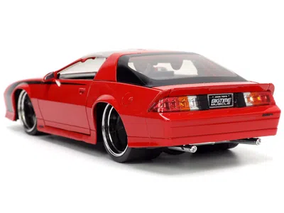 Jada 1985 Chevrolet Camaro Red With Black Stripes "bigtime Muscle" Series 1/24 Diecast Model Car By
