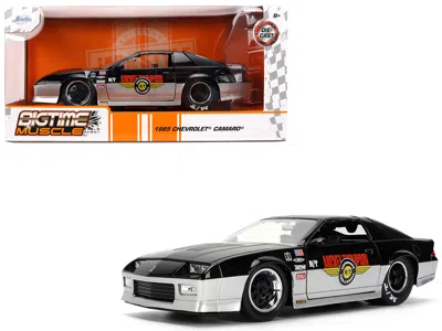 Jada 1985 Chevrolet Camaro Z28 "mickey Thompson" Black And Silver Metallic "bigtime Muscle" Series 1/24 D