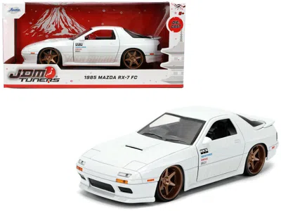 Jada 1985 Mazda Rx-7 White "jdm Tuners" Series 1/24 Diecast Model Car By