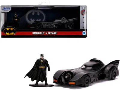 Jada 1989 Batmobile With Diecast Batman Figurine "batman" (1989) Movie "dc Comics" "hollywood Rides" Seri