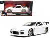 Jada 1993 Mazda Rx-7 "hks" White "fast & Furious" Movie 1/24 Diecast Model Car By