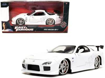 Jada 1993 Mazda Rx-7 "hks" White "fast & Furious" Movie 1/24 Diecast Model Car By