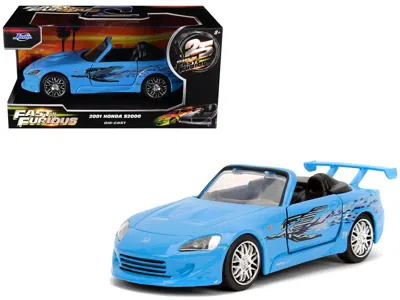 Jada 2001 Honda S2000 Convertible Blue With Graphics "fast & Furious Remix - 25th Anniversary" Series 1/3