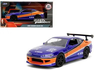 Jada 2001 Nissan Silvia S15 Rhd (right Hand Drive) Blue Metallic With Graphics "the Fast And The Furious: