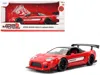 Jada 2002 Honda Nsx-r Rhd (right Hand Drive) "bridgestone" Red With Black Top And White Stripes "jdm Tune In Red