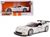 Jada 2005 Chevrolet Corvette C6-r #3 Olivier Beretta - Oliver Gavin "compuware" White "bigtime Muscle" 1/