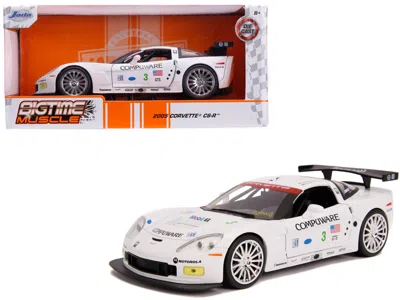 Jada 2005 Chevrolet Corvette C6-r #3 Olivier Beretta - Oliver Gavin "compuware" White "bigtime Muscle" 1/