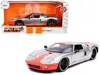 Jada 2005 Ford Gt Silver With Orange Stripe "bigtime Muscle" 1/24 Diecast Model Car By