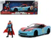 Jada 2006 Chevrolet Corvette Z06 Red And Blue With Doctor Strange Diecast Figurine "avengers" "marvel" Se