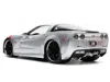 Jada 2006 Chevrolet Corvette Z06 Silver Metallic With Red Stripes "bigtime Muscle" Series 1/24 Diecast Mo