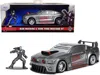 Jada 2006 Ford Mustang Gt Gray Metallic And War Machine Diecast Figurine "avengers" "marvel" Series "holl