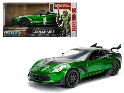 Jada 2016 Chevrolet Corvette Crosshairs Green From "transformers" Movie 1/24 Diecast Model Car By  Me