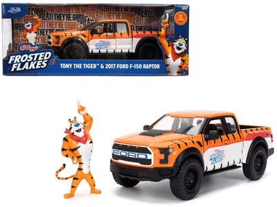 Jada 2017 Ford F-150 Raptor Pickup Truck "frosted Flakes" Orange With Graphics And Tony The Tiger Diecast In Multi