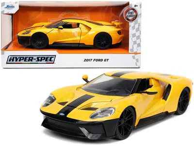 Jada 2017 Ford Gt Yellow With Black Stripe "hyper-spec" Series 1/24 Diecast Model Car By  In Animal Print
