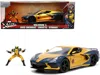 Jada 2020 Chevrolet Corvette C8 Stingray Gold Metallic And Dark Blue And Wolverine Diecast Figurine "x-me