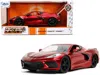 Jada 2020 Chevrolet Corvette Stingray C8 Candy Red "bigtime Muscle" 1/24 Diecast Model Car By