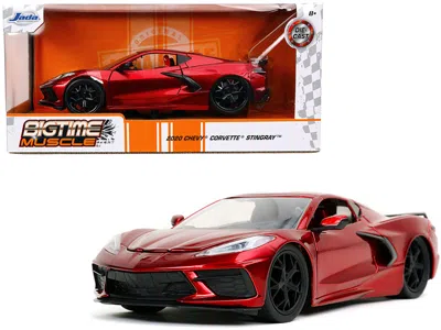 Jada 2020 Chevrolet Corvette Stingray C8 Candy Red "bigtime Muscle" 1/24 Diecast Model Car By
