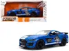 Jada 2020 Ford Mustang Shelby Gt500 #65 "ford Performance" Blue With Black Top And White Stripes "bigtime In Blue