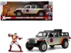 Jada 2020 Jeep Gladiator Pickup Truck Silver And Colossus Diecast Figurine "x-men" Marvel "hollywood Ride