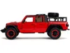 Jada 2020 Jeep Gladiator Rubicon Pickup Truck Red With Black Top And Extra Wheels "just Trucks" Series 1/
