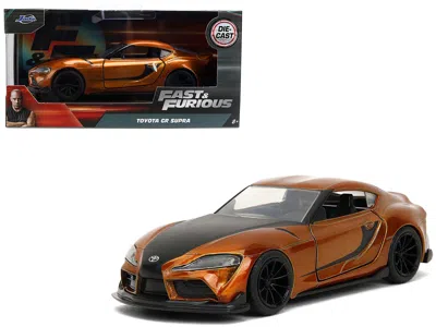 Jada 2020 Toyota Supra Orange Metallic With Black Stripes "f9" (2021) Movie "fast & Furious" Series 1/32 In Multi