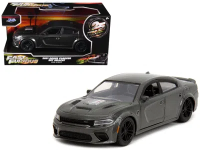 Jada 2021 Dodge Charger Srt Hellcat Gray Metallic "fast X" (2023) Movie "fast & Furious" Series 1/32 Diec