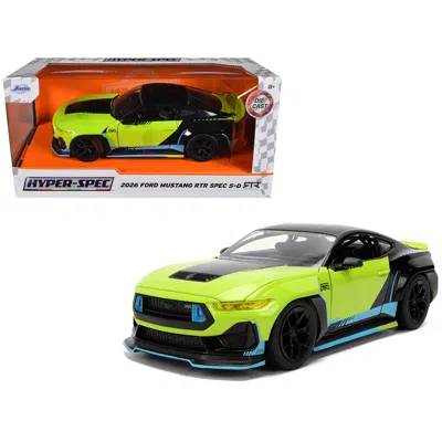 Jada 2026 Ford Mustang Rtr Spec 5-d Lime Green With Black Top And Graphics "hyper-spec" Series 1/24 Dieca