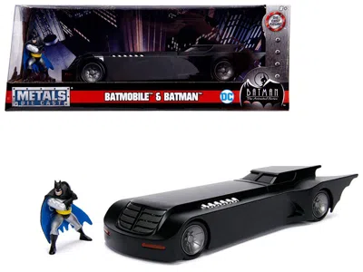 Jada Batmobile With Batman Diecast Figure "animated Series" Dc Comics Series 1/24 Diecast Model Car By Ja