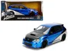 Jada Brian's Subaru Impreza Wrx Sti Blue And Silver With Carbon Hood "fast & Furious" Movie 1/24 Diecast