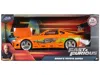 Jada Brian's Toyota Supra Orange With Graphics "fast & Furious" Movie 1/24 Diecast Model Car By