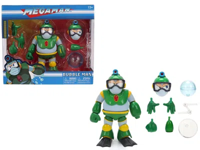 Jada Bubble Man 5" Moveable Figure (deluxe Version) With Accessories And Alternate Head And Hands "mega M In Multi